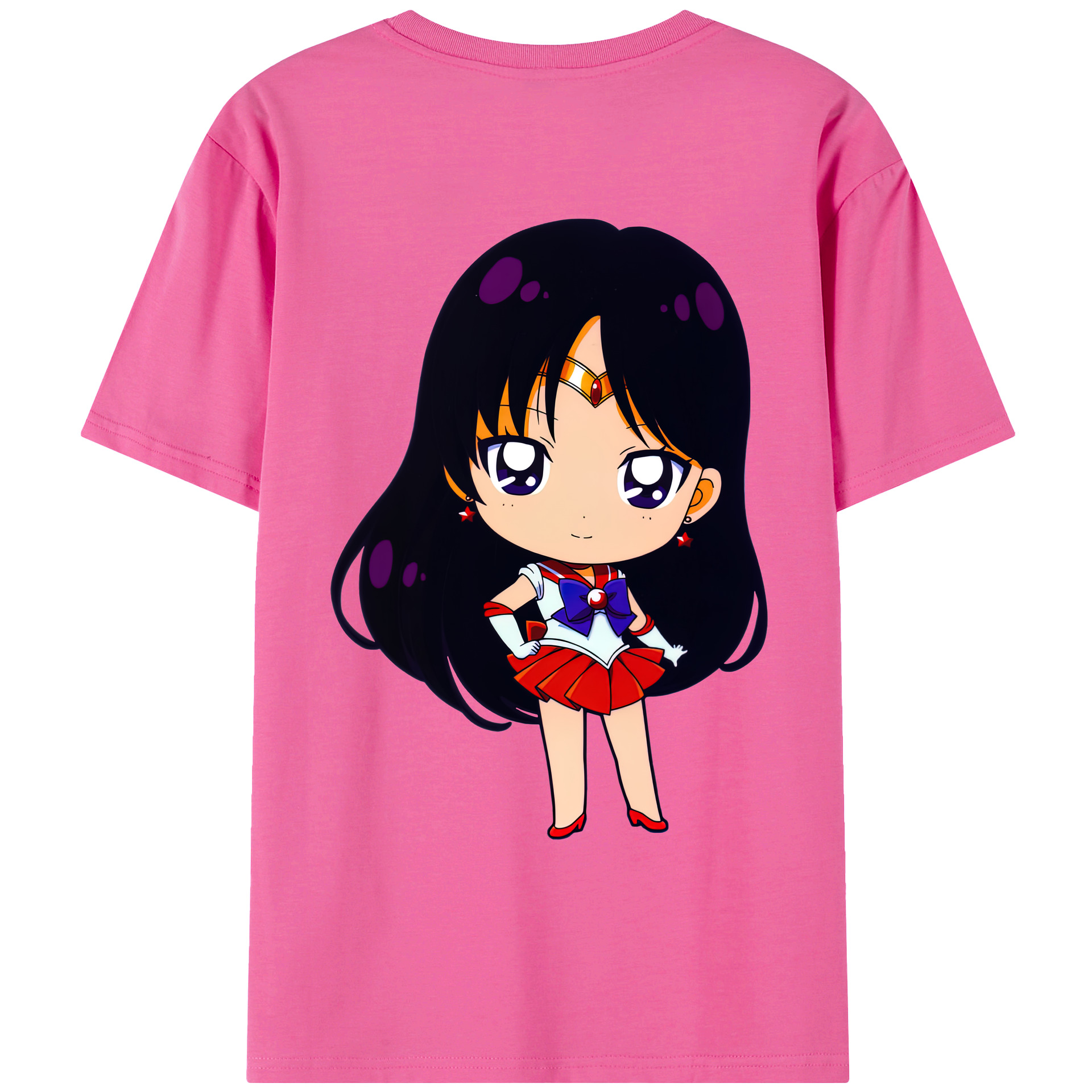 （画像用） 美少女戦士セーラームーン 火野レイ ひの レイ Sailor Moon Hino Rei （セーラーマーズ,Sailor Mars） レディース半袖Tシャツ(バックプリント)